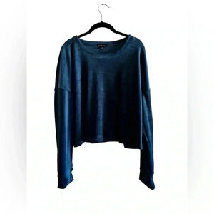 Beyond Yoga Women's Brushed Up Pullover Velour Long Sleeve Crop